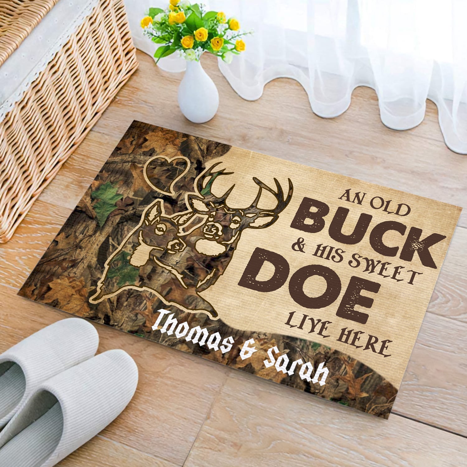 5UT. Couple Live Here(Sample Design) Doormat mockup 2