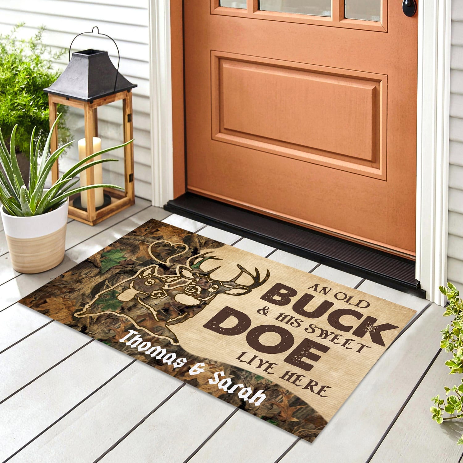 5UT. Couple Live Here(Sample Design) Doormat mockup 8