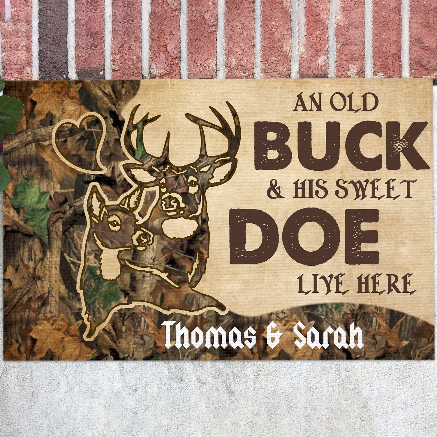5UT. Couple Live Here(Sample Design) Doormat mockup 12
