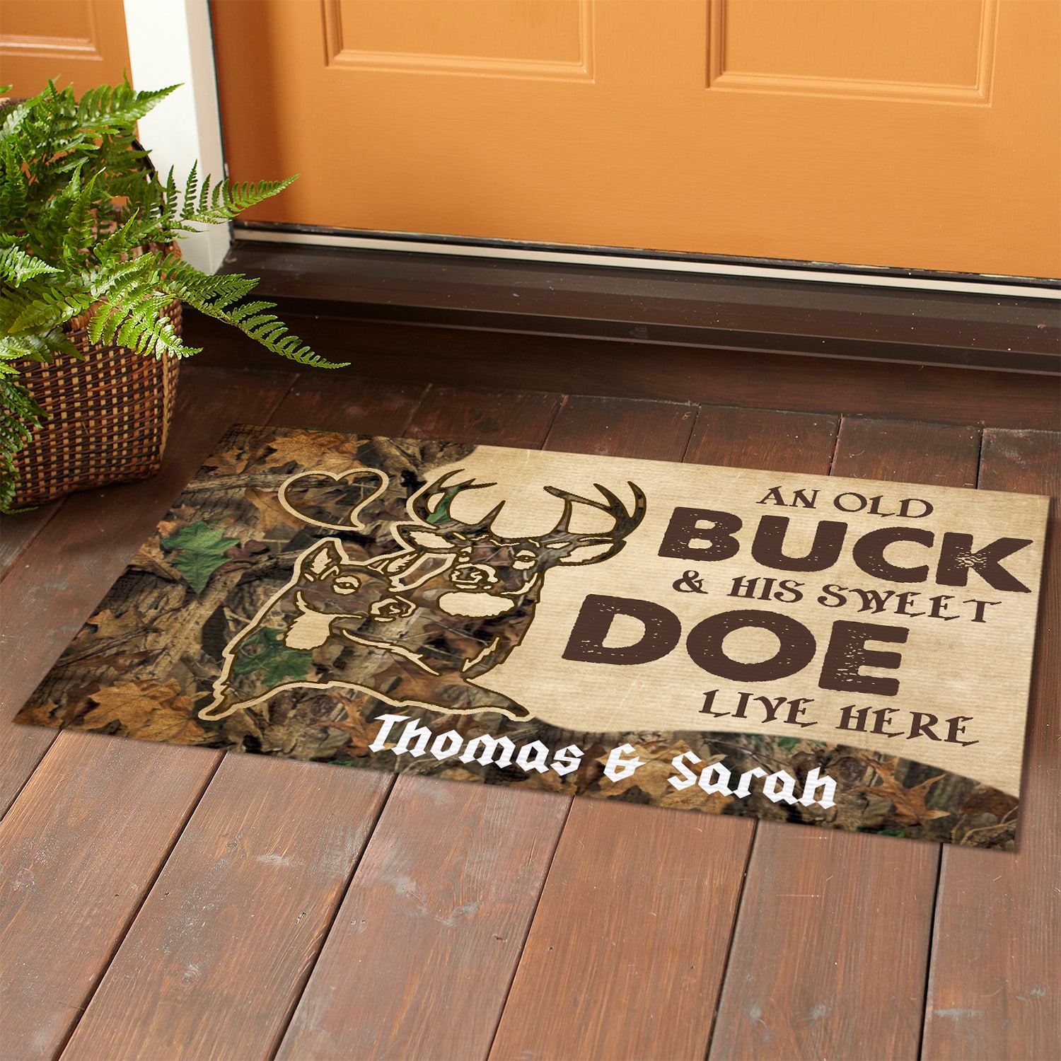 5UT. Couple Live Here(Sample Design) Doormat mockup 1