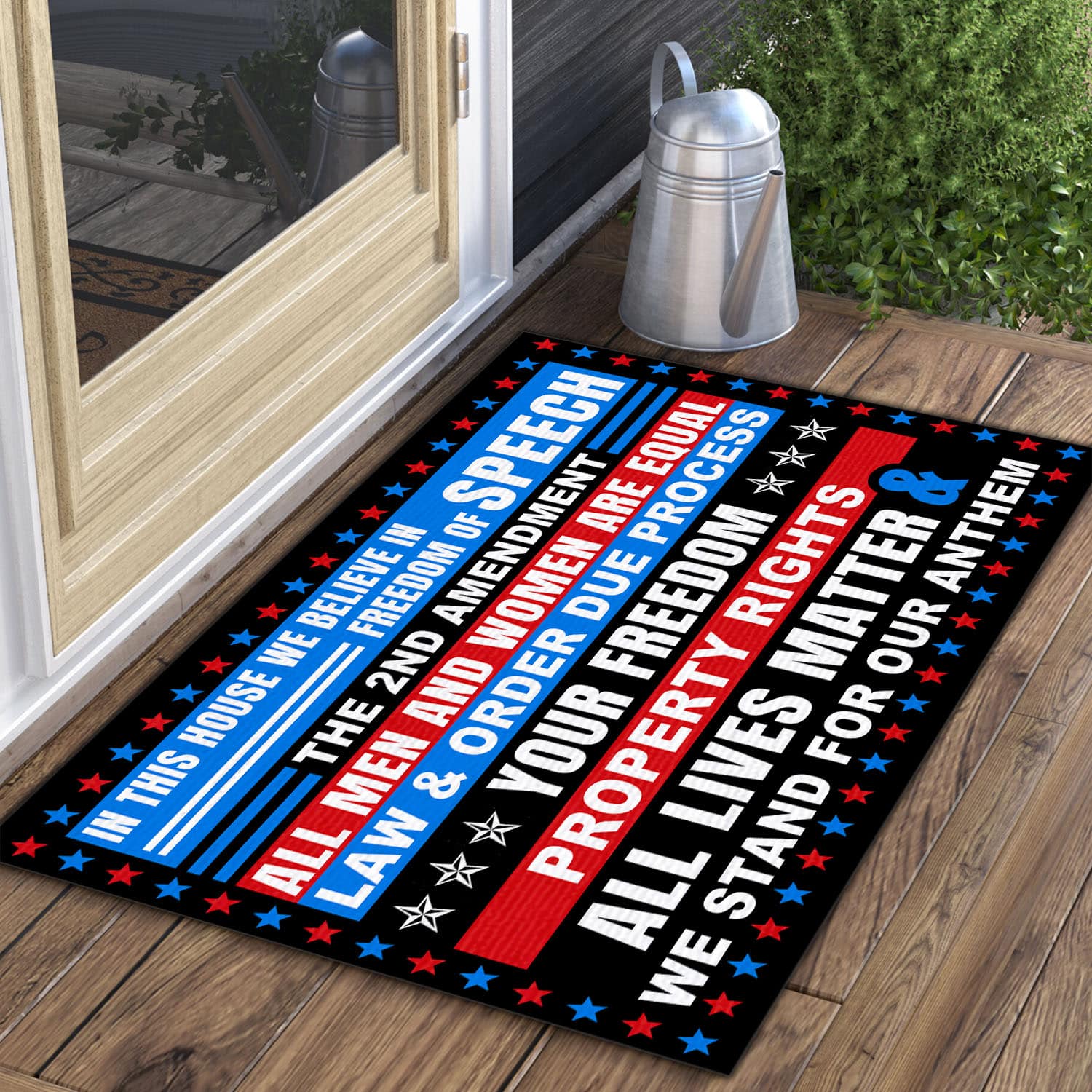 16 HG UU TIEN. We Believe Freedom_doormat Doormat Mockup 3