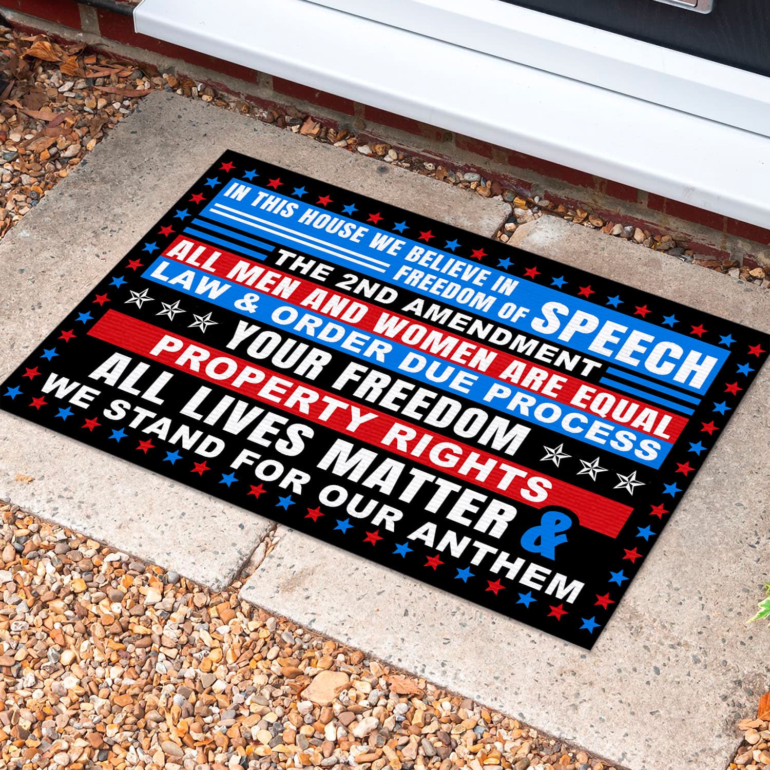 16 HG UU TIEN. We Believe Freedom_doormat Doormat Mockup 10