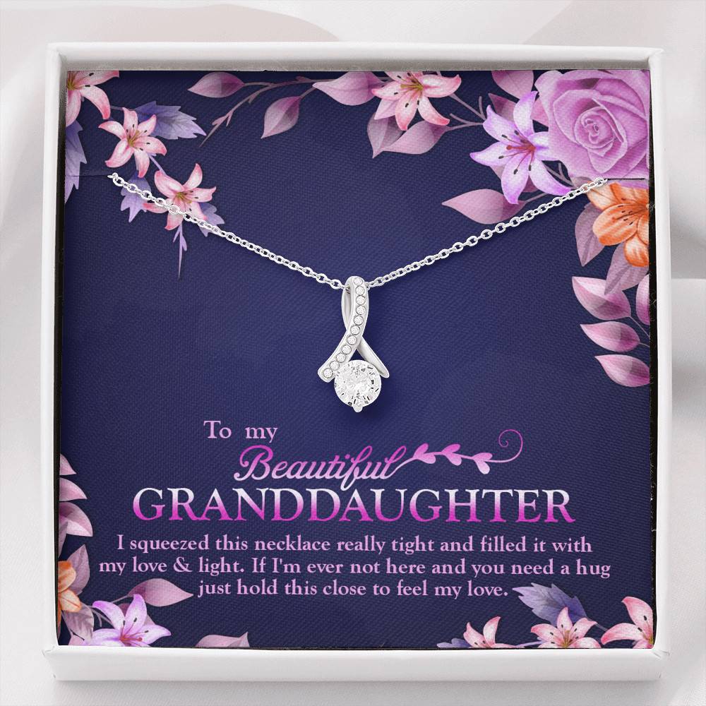 To My Beautiful Granddaughter I Squeezed This Necklace Really Tight and Fill With My Love Alluring Beauty Necklace - Alluring Beauty Necklace To My Beautiful Granddaughter I Squeezed This Necklace Really Tight and Fill With My Love Alluring Beauty Necklace - Alluring Beauty Necklace