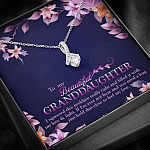 To My Beautiful Granddaughter I Squeezed This Necklace Really Tight and Fill With My Love Alluring Beauty Necklace To My Beautiful Granddaughter I Squeezed This Necklace Really Tight and Fill With My Love Alluring Beauty Necklace