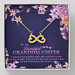 To My Beautiful Granddaughter I Squeezed This Necklace Really Tight Infinity Heart Pendant Necklace - Infinity Heart Necklace (18K Yellow Gold) To My Beautiful Granddaughter I Squeezed This Necklace Really Tight Infinity Heart Pendant Necklace - Infinity Heart Necklace (18K Yellow Gold)