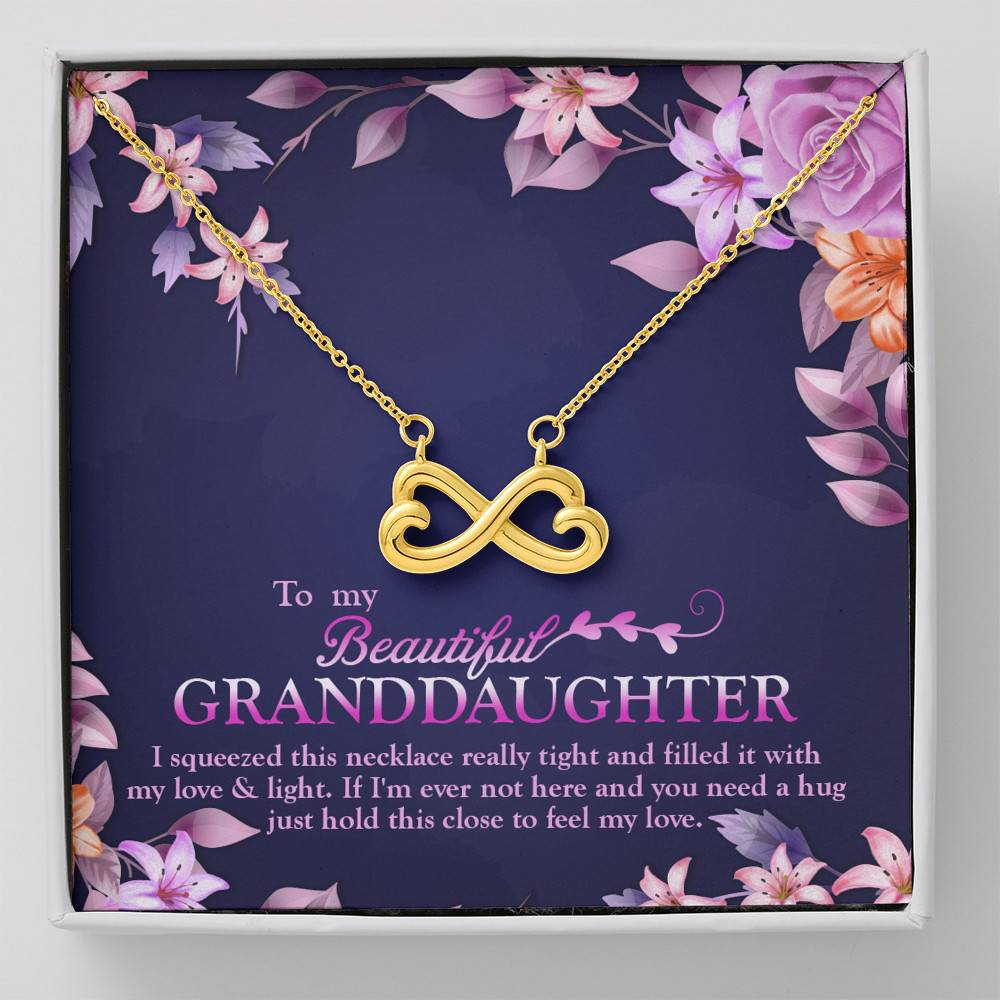 To My Beautiful Granddaughter I Squeezed This Necklace Really Tight Infinity Heart Pendant Necklace - Infinity Heart Necklace (18K Yellow Gold) To My Beautiful Granddaughter I Squeezed This Necklace Really Tight Infinity Heart Pendant Necklace - Infinity Heart Necklace (18K Yellow Gold)
