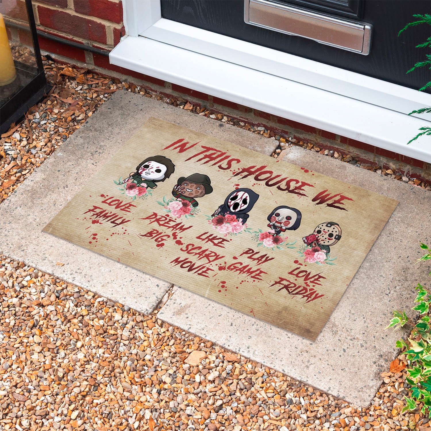 5LV. In This House Horror Mat Doormat mockup 10 (2)