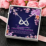 6UT. Grandma Feel My Love (4) Infinity Heart Necklace (Silver) 4