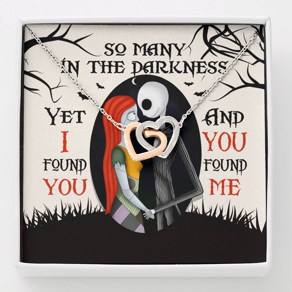 So Many In The Darkness Yet I Found You And You Found Me Joined Interlocking Hearts Necklace - Interlocking Hearts Necklace So Many In The Darkness Yet I Found You And You Found Me Joined Interlocking Hearts Necklace - Interlocking Hearts Necklace