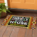 8VT. Check Ya Energy African (Sample Design) Doormat mockup 1