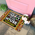 8VT. Check Ya Energy African (Sample Design) Doormat mockup 4