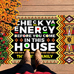 8VT. Check Ya Energy African (Sample Design) Doormat mockup 7