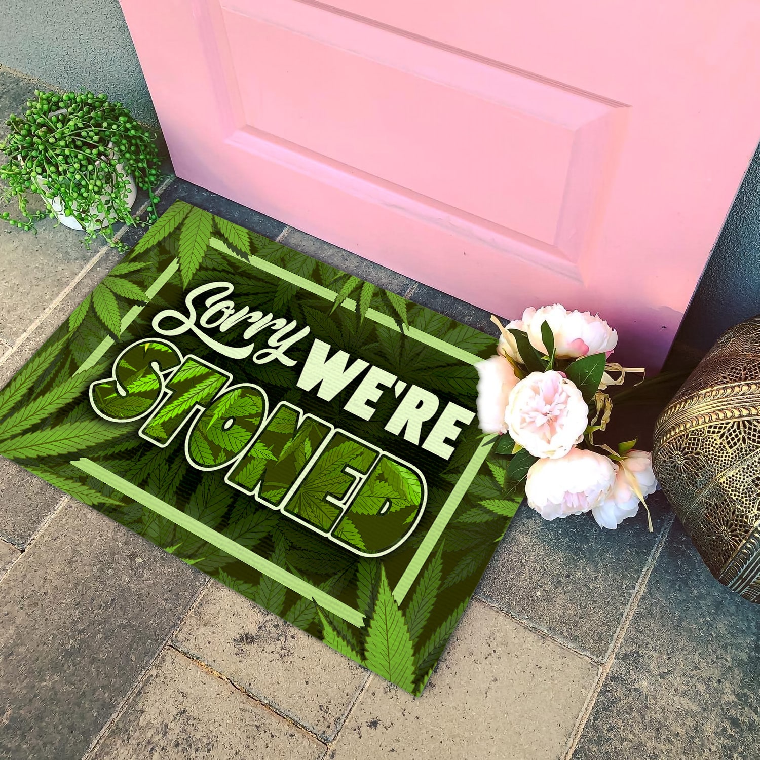 2HP. We're Stoned () Doormat mockup 4