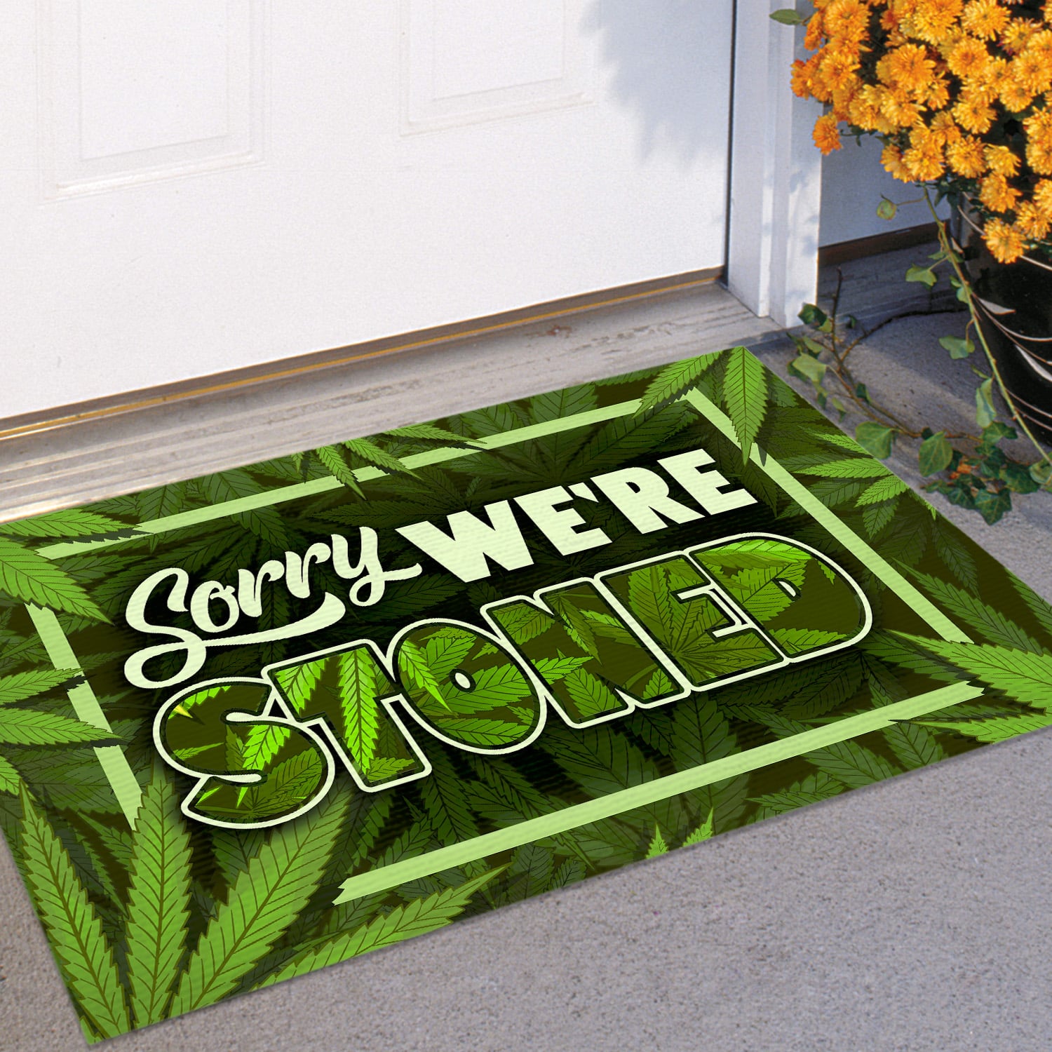 2HP. We're Stoned () Doormat mockup 11