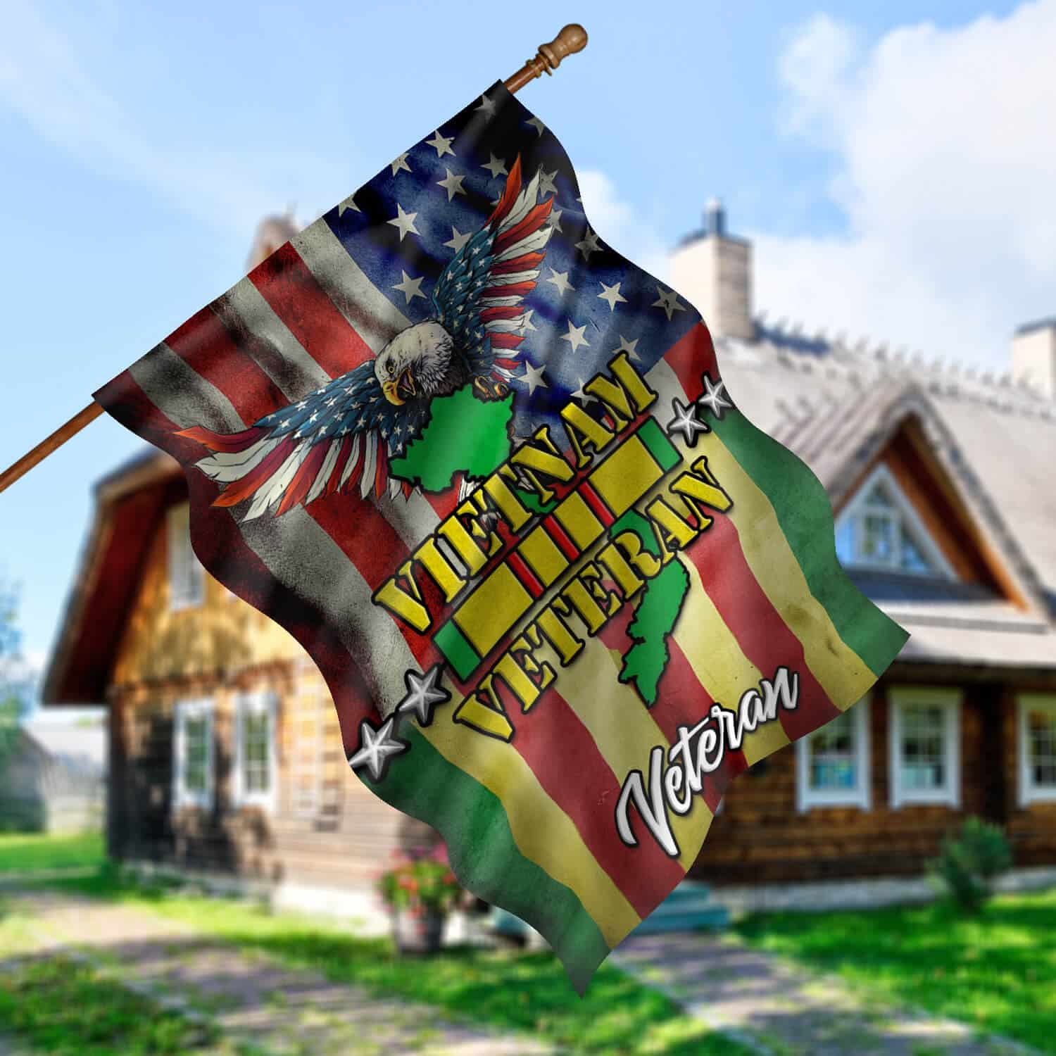 30x40 side1 House Flag Mockup 5