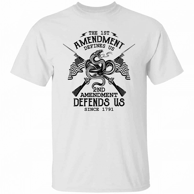 1st Amendment Defines Us, White, Unisex T-Shirt