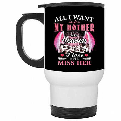14 oz. White Travel Mug