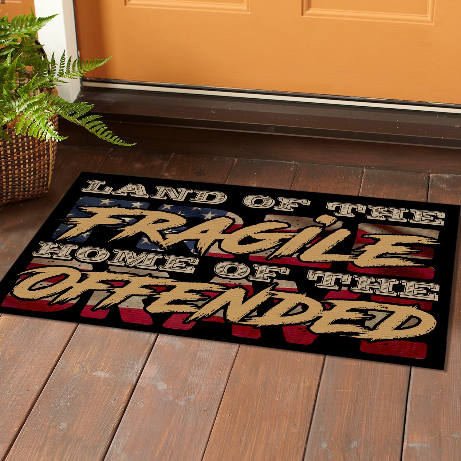 5NH. Land of Fragile Doormat (5) Doormat Mockup 1