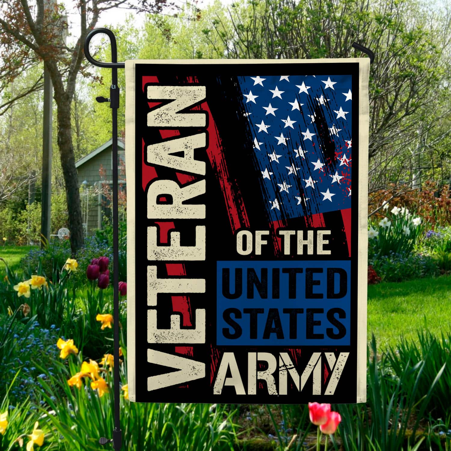 6O. Veteran Army-30x40-Side 1 Garden Flag Mockup 5