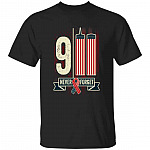 9/11 Never Forget, Black, Unisex T-Shirt