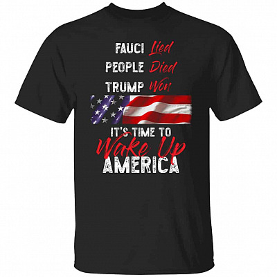 Fauci Lied Shirt, Black, Unisex T-Shirt