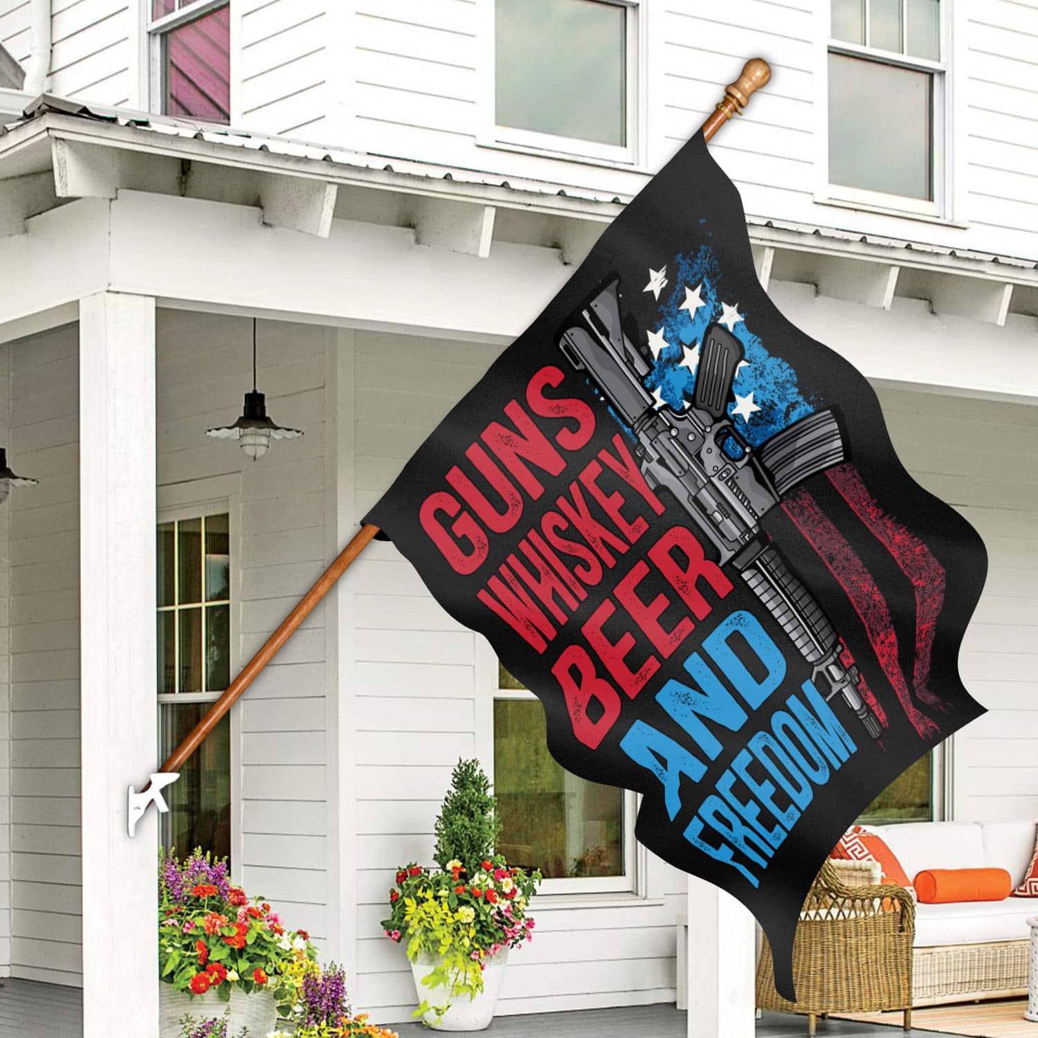 30x40 Side 1 House Flag Mockup 7