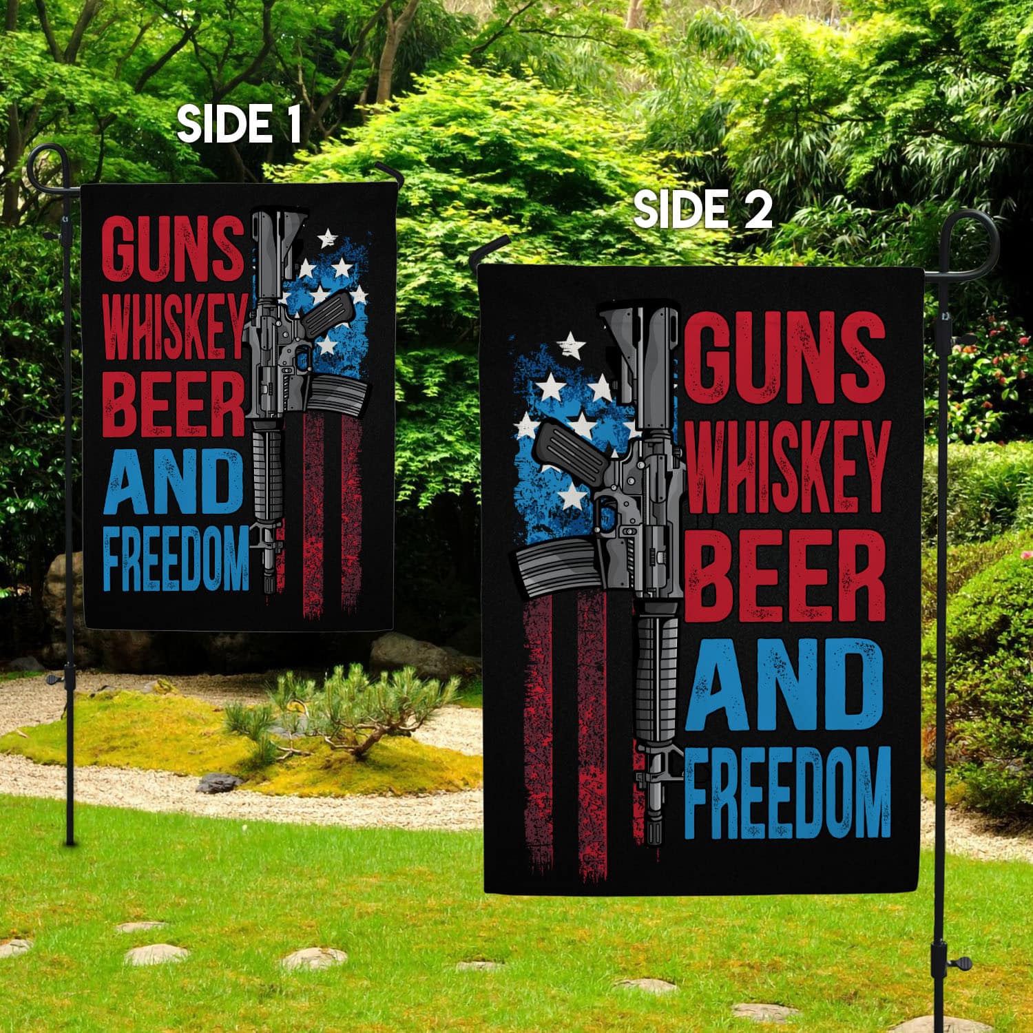 30x40 Side 1 Garden Flag Mockup 2 Side