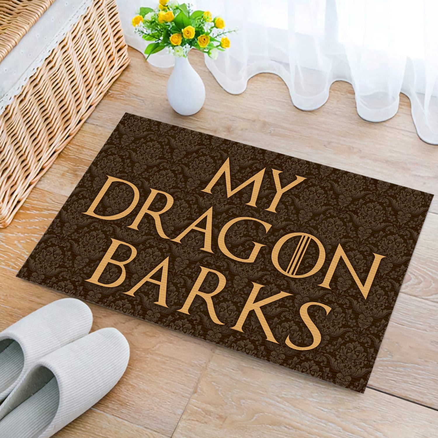 6TM. My Dragon Barks Doormat (4) Doormat mockup 2