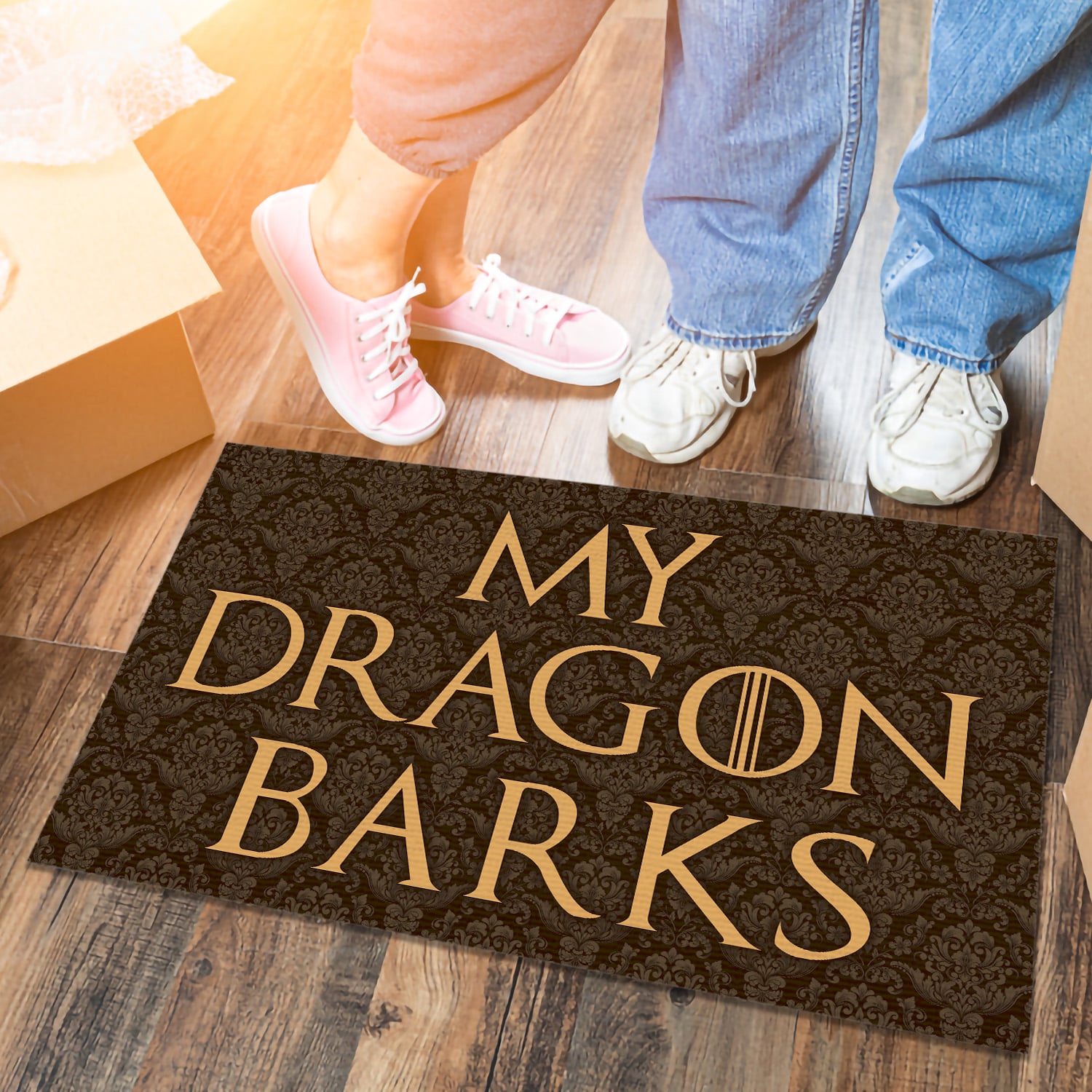 6TM. My Dragon Barks Doormat (4) Doormat mockup 6