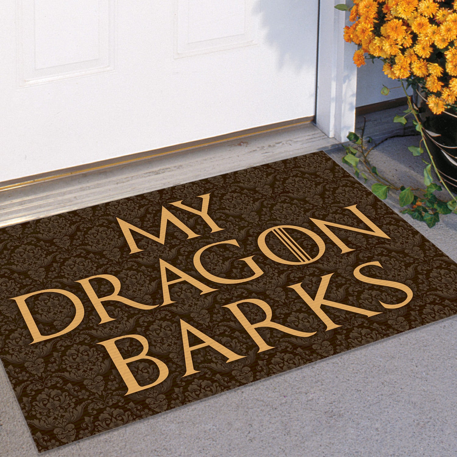6TM. My Dragon Barks Doormat (4) Doormat mockup 11