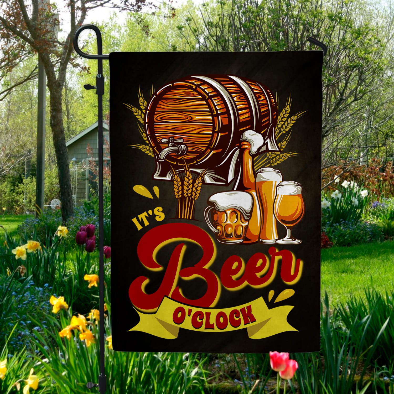 4MH. Beer Flag_30x40 Garden Flag Mockup 5