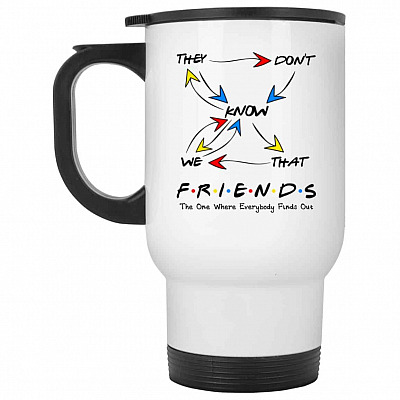 14 oz. White Travel Mug