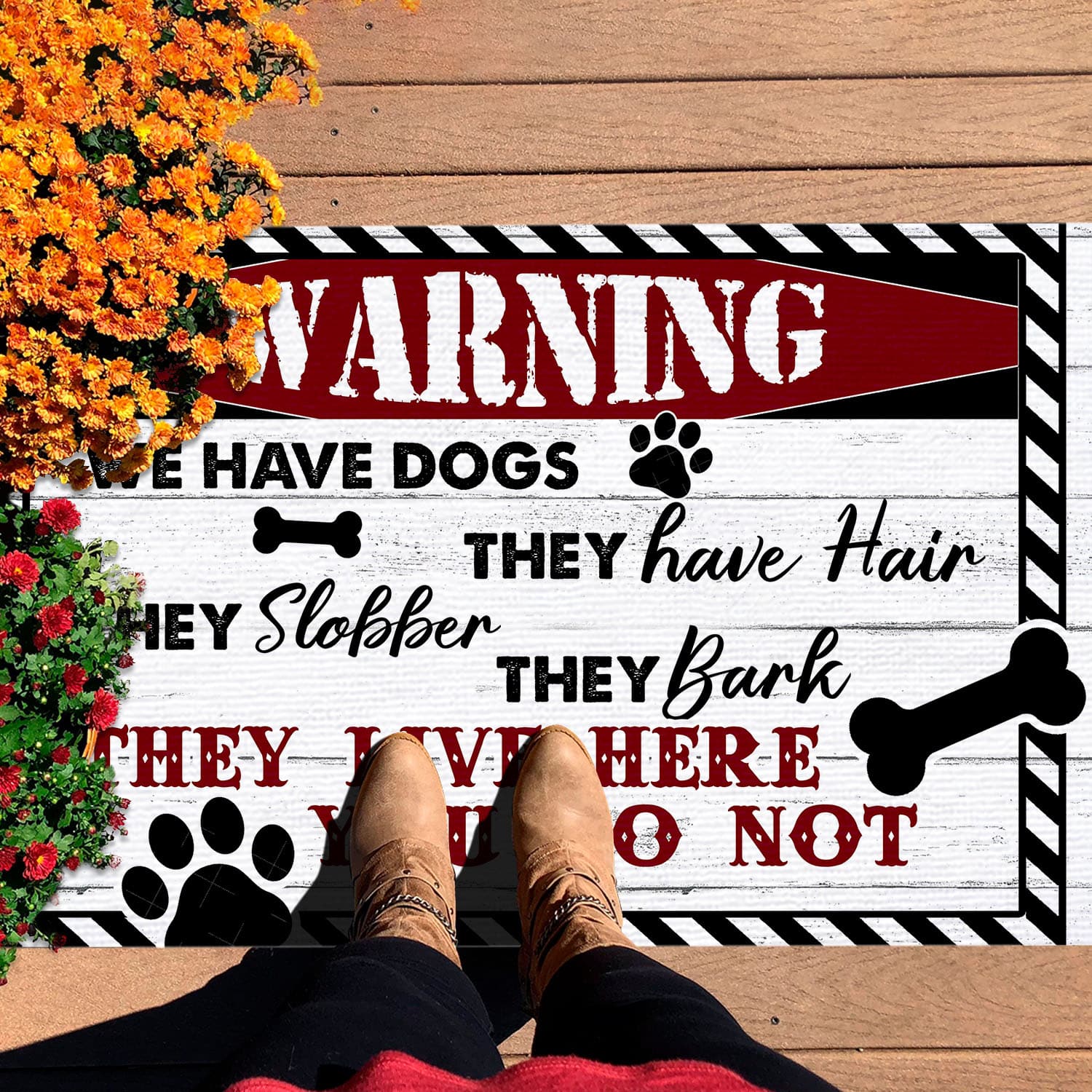 4O. We Have Dogs (5) Doormat mockup 7