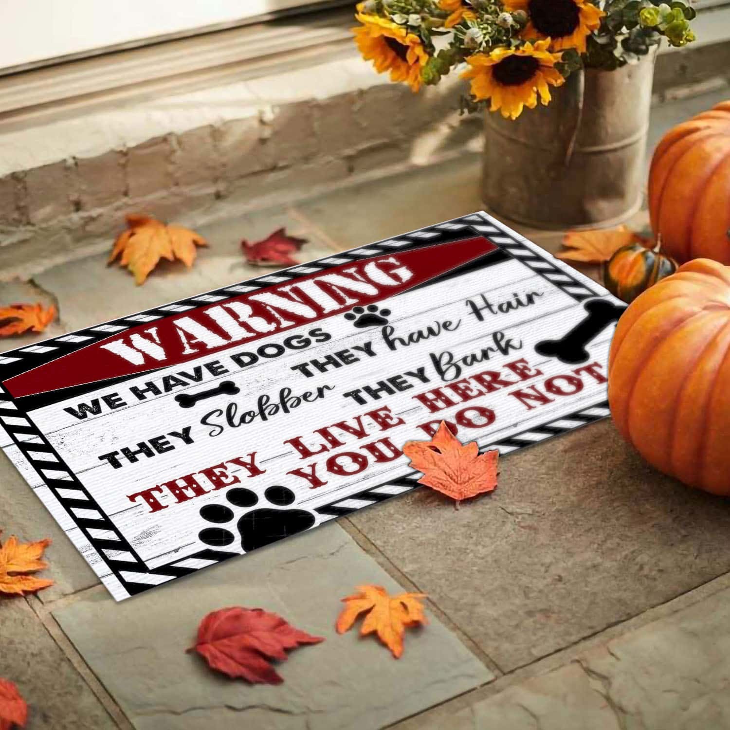 4O. We Have Dogs (5) Doormat mockup 9