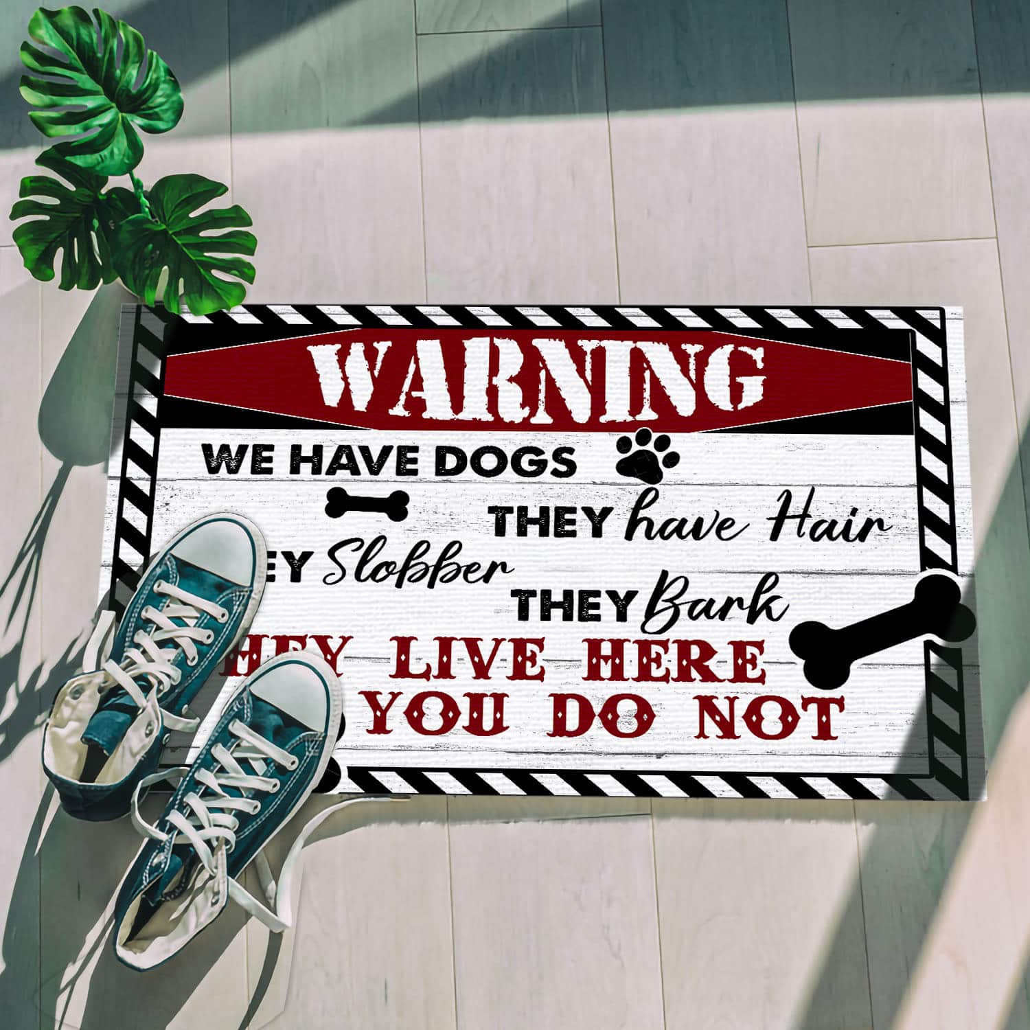 4O. We Have Dogs (5) Doormat mockup 5