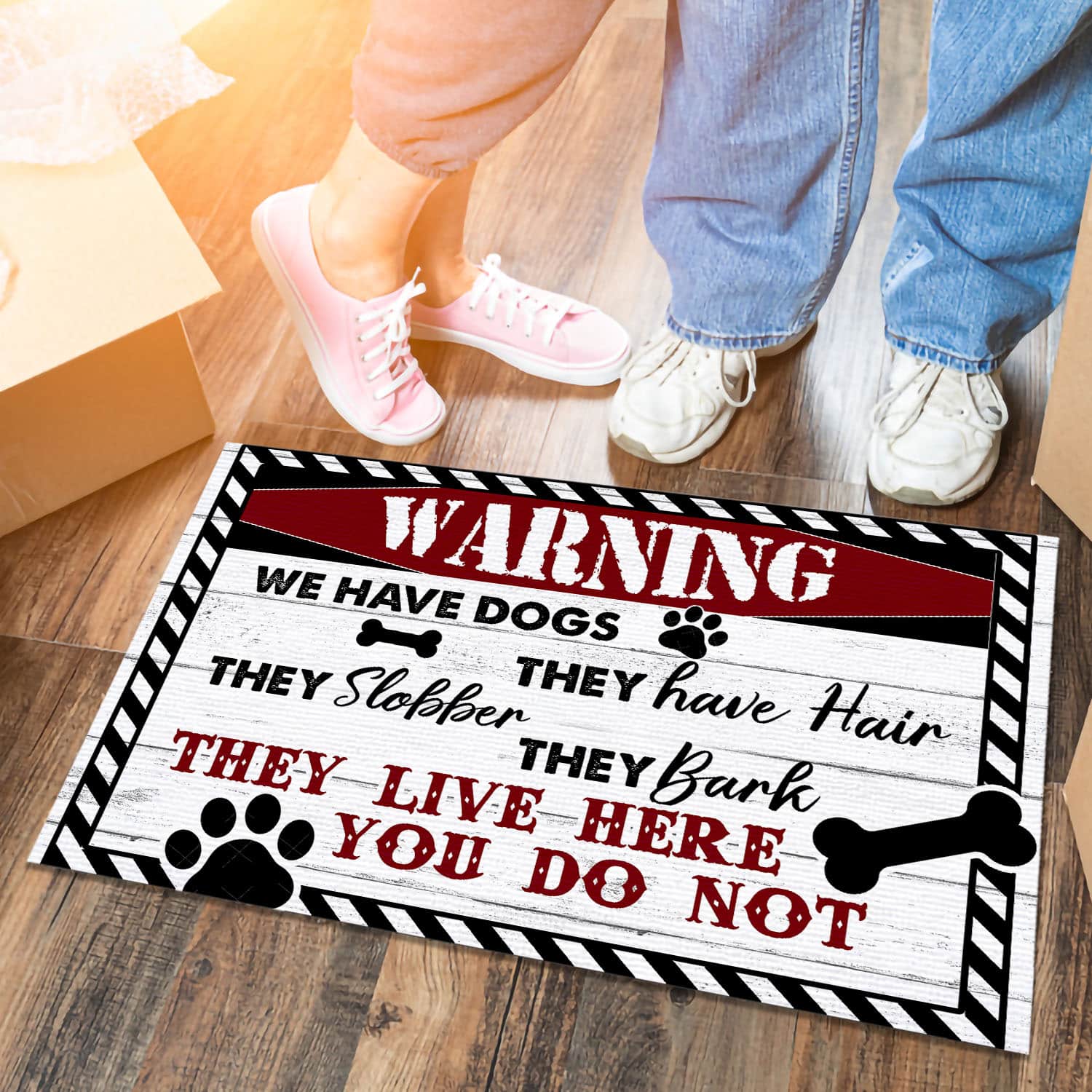 4O. We Have Dogs (5) Doormat mockup 6