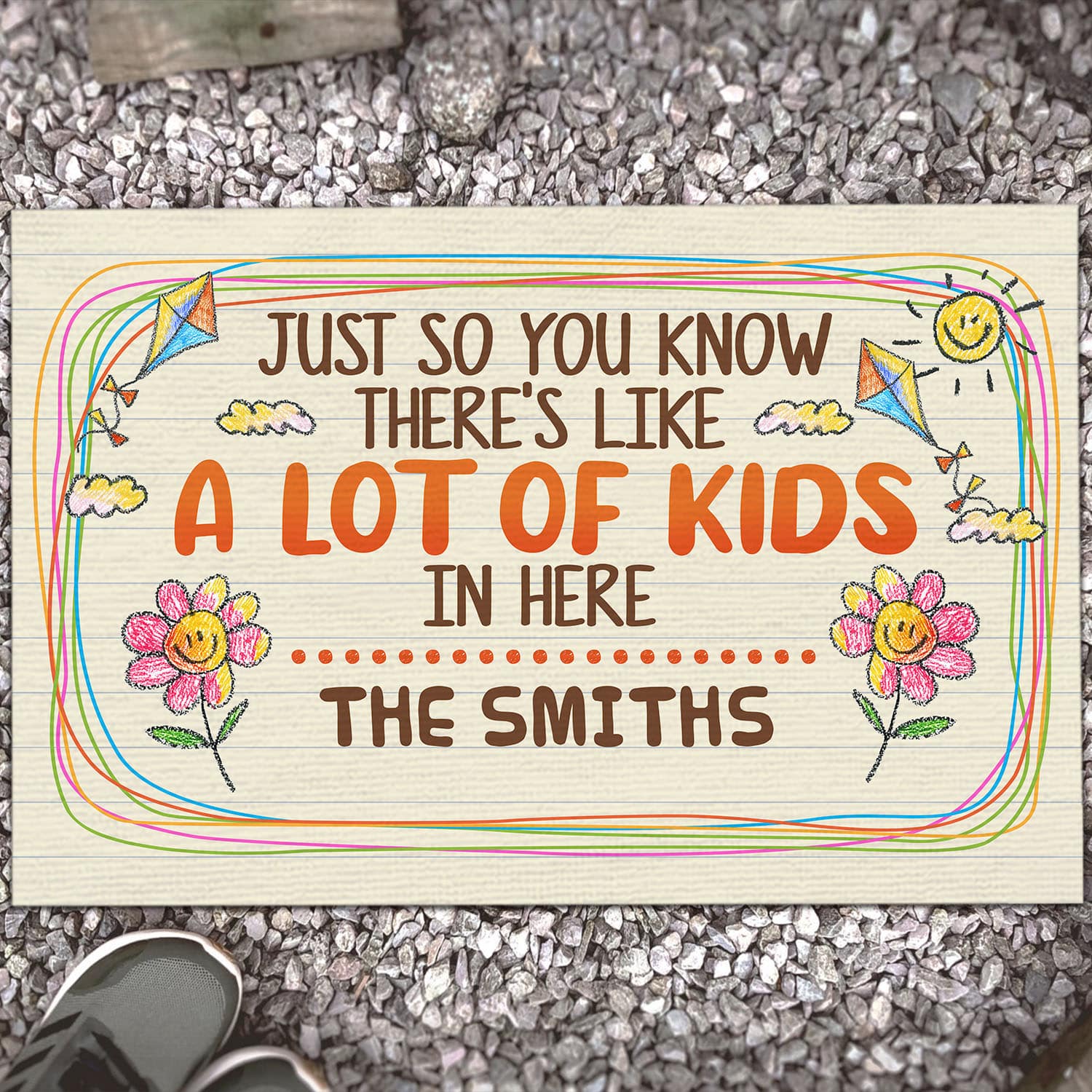 3O. Lot Of Kids (Sample Design) Doormat Mockup 13