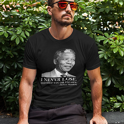 Alternative view of I Never Lose I Either Win or I Learn T-Shirt - V-Neck Shirt