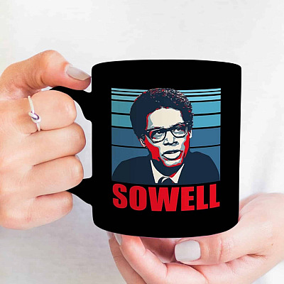 Alternative view of Thomas Sowell Ceramic Coffee Mug - Water Bottle - Beer Stein