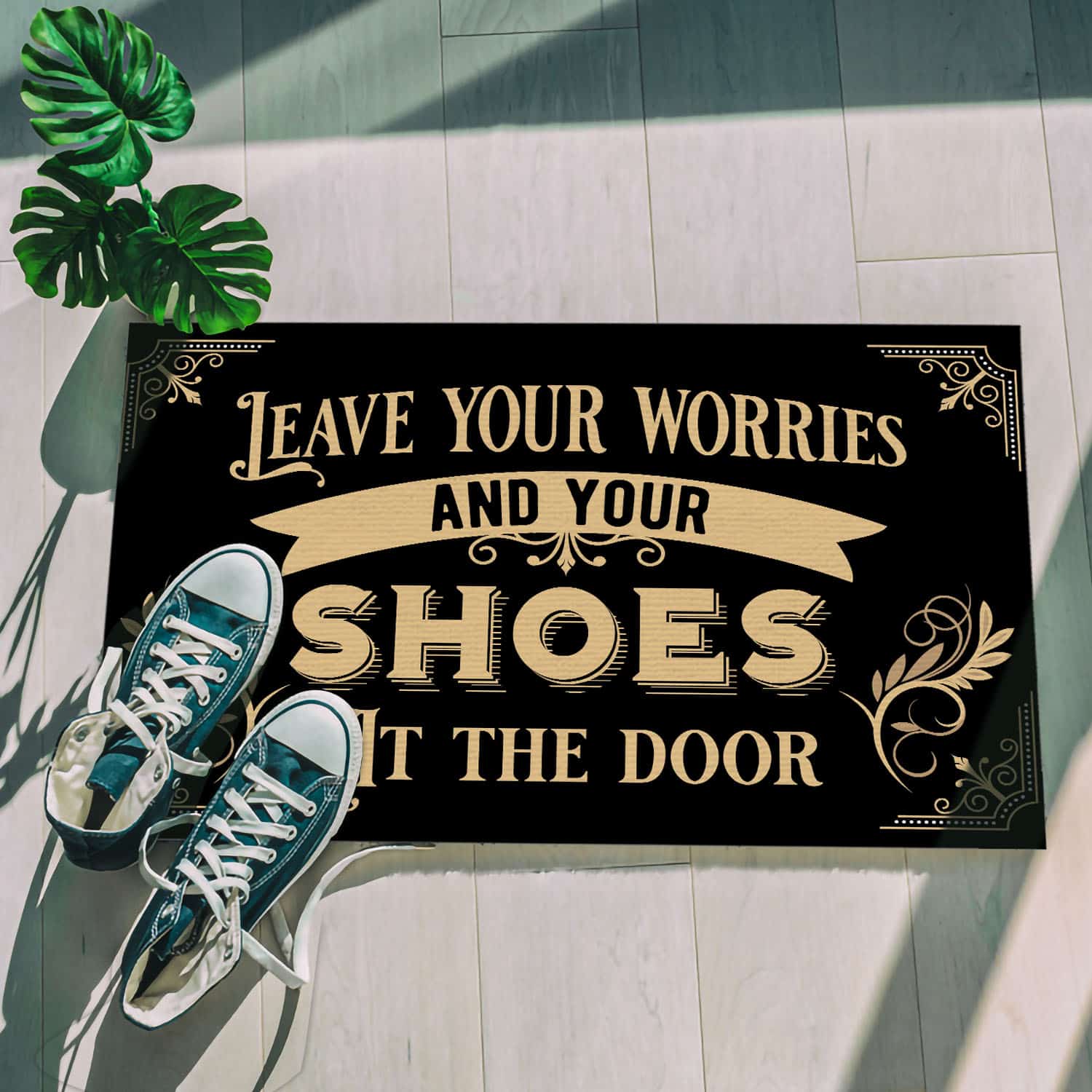 13Th. Leave Your Worries Doormat Doormat mockup 5