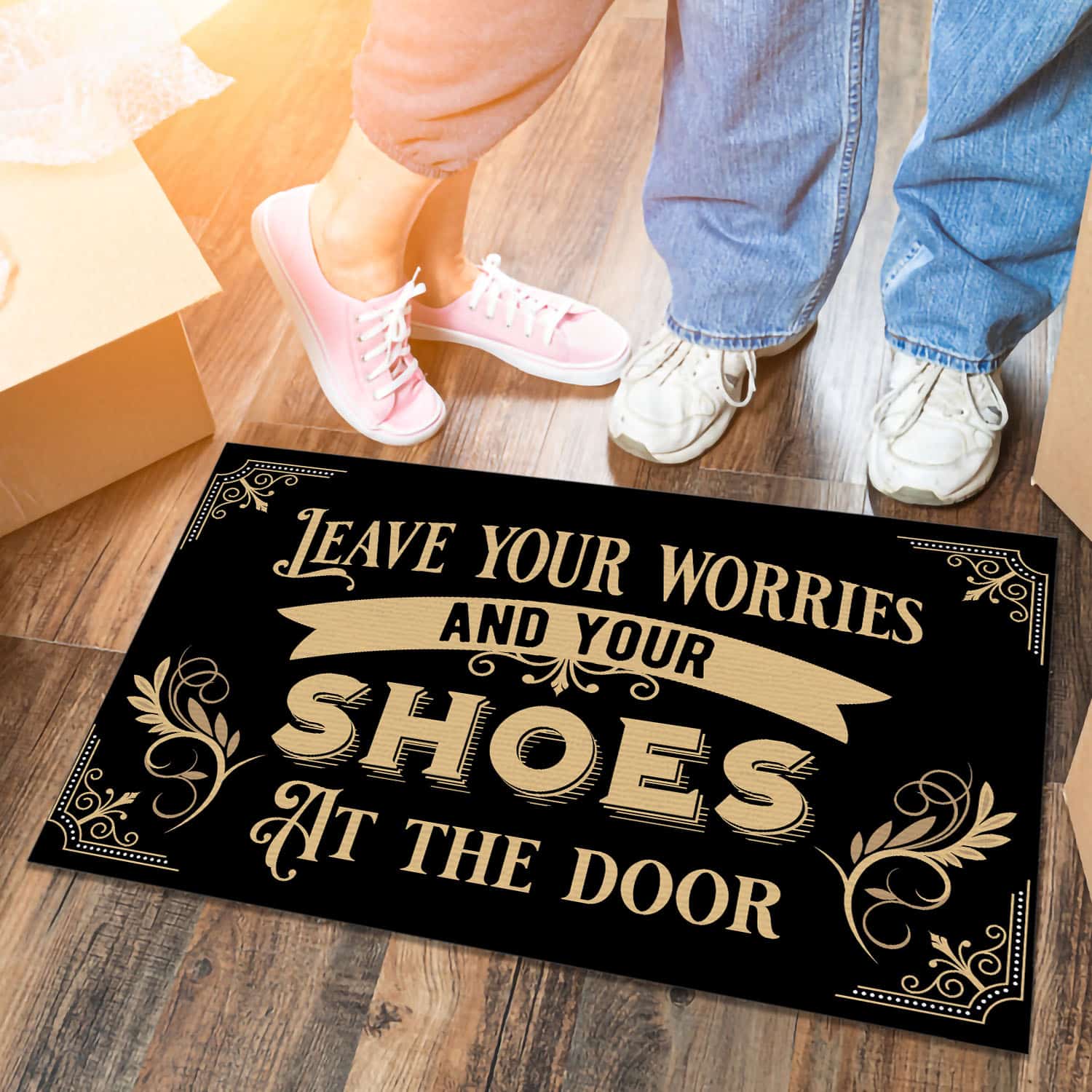 13Th. Leave Your Worries Doormat Doormat mockup 6