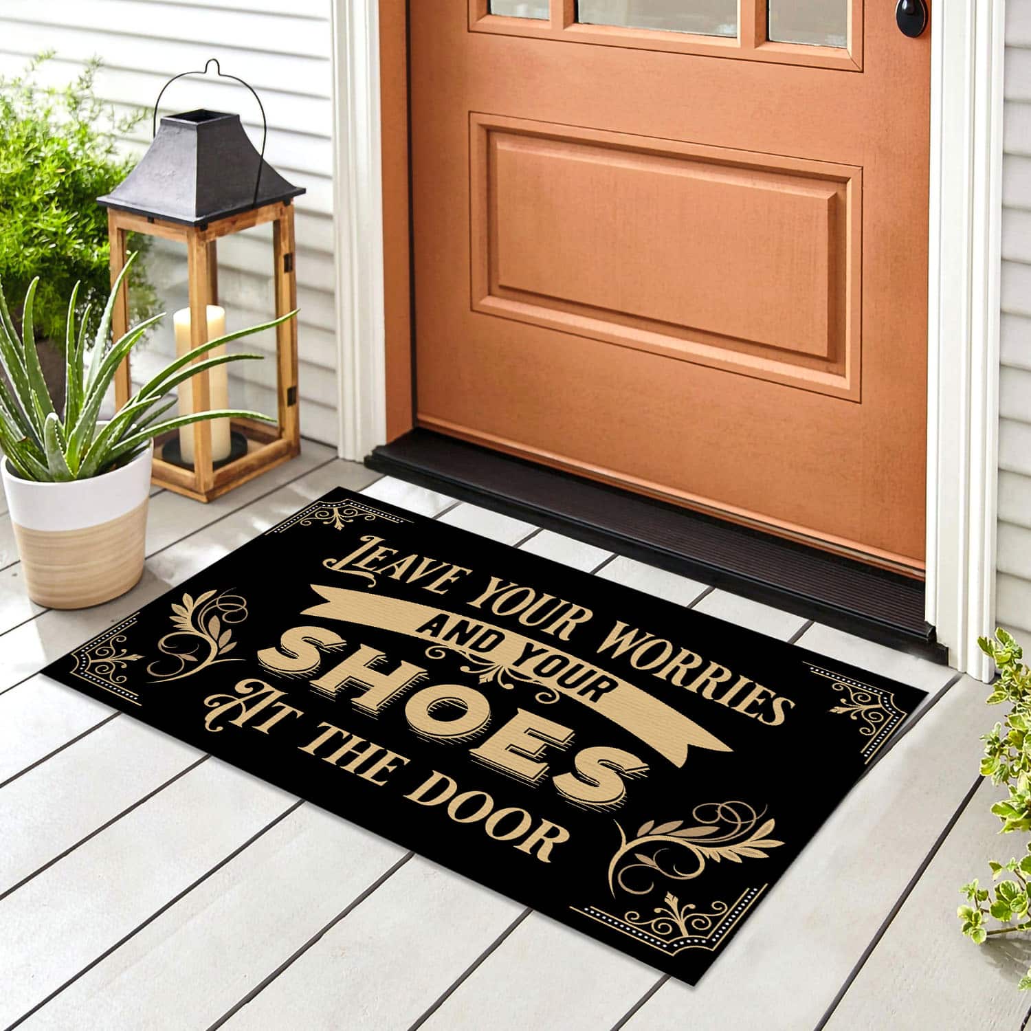 13Th. Leave Your Worries Doormat Doormat mockup 8