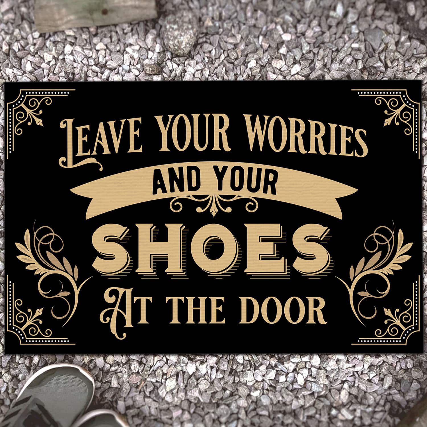 13Th. Leave Your Worries Doormat Doormat Mockup 13