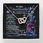 My Dear Granddaughter I Love You Always And Forever Interlocking Hearts Pendant Necklace - Granddaughter Gift - Interlocking Hearts Necklace My Dear Granddaughter I Love You Always And Forever Interlocking Hearts Pendant Necklace - Granddaughter Gift - Interlocking Hearts Necklace