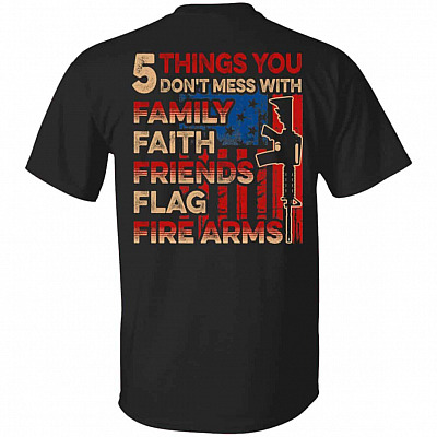 5 Things You Don't Mess Tshirt, Black, Unisex T-Shirt