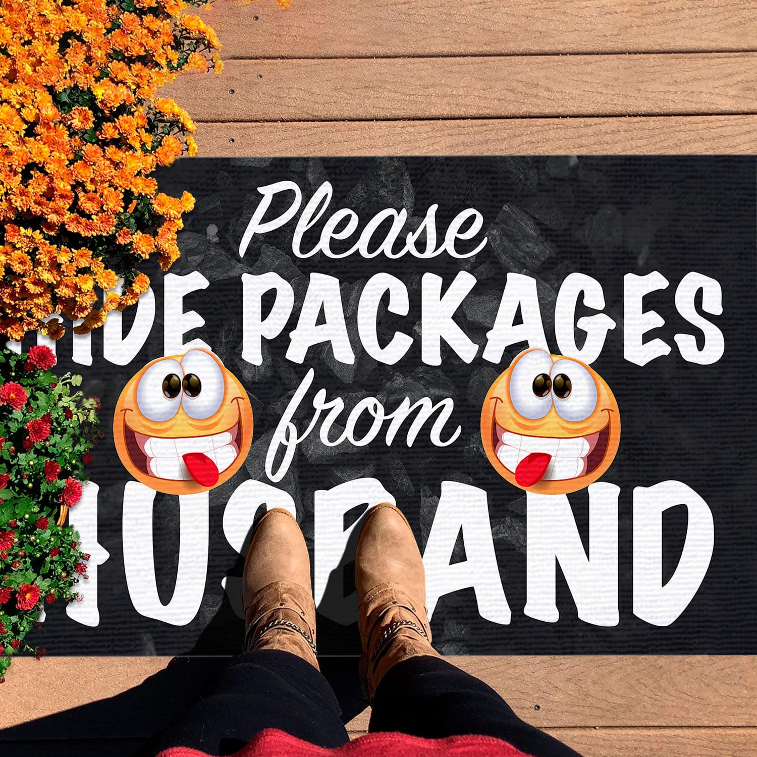4O. Hide Packages Husband Doormat mockup 7