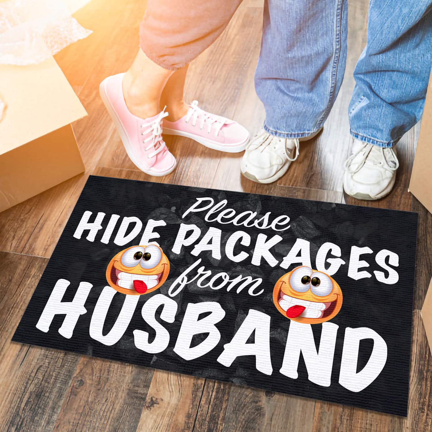 4O. Hide Packages Husband Doormat mockup 6