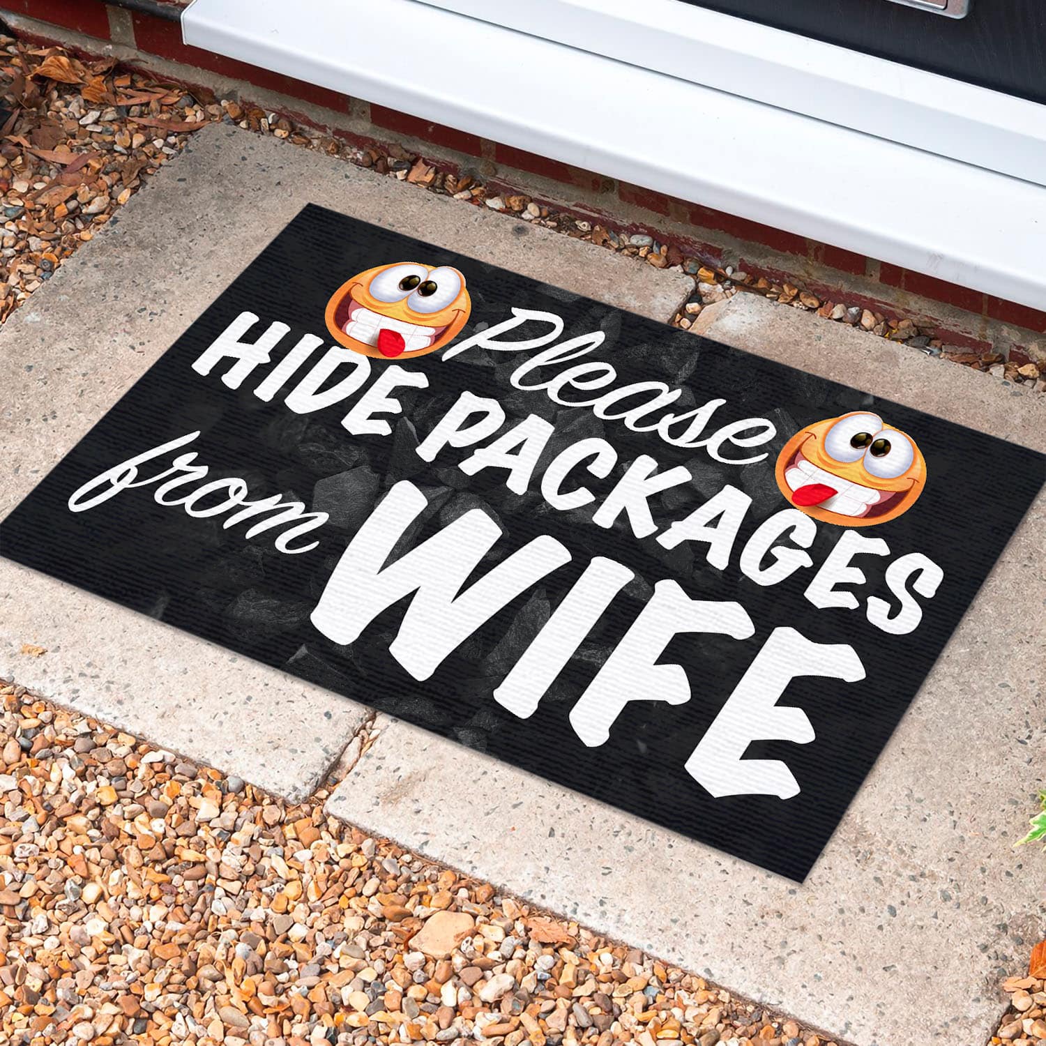4O. Hide Packages Wife Doormat Mockup 10