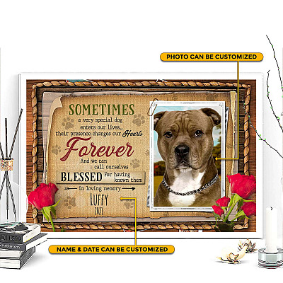 Alternative view of Personalized Photo Sometimes A Very Special Dog Enters Our Lives Framed Canvas Print-Unframed Poster-Wall Art