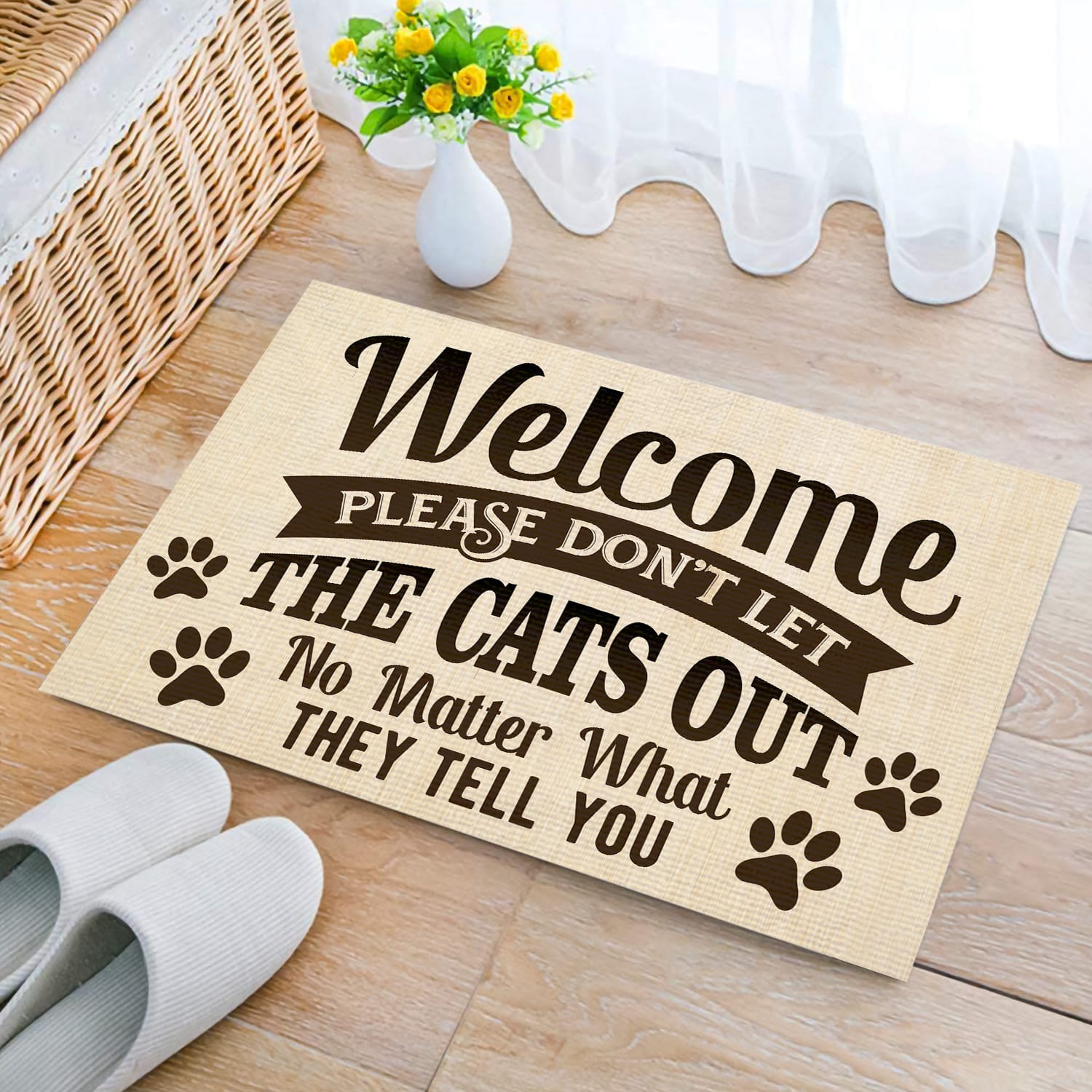 12KNG. Cats out Doormat (5) Doormat mockup 2